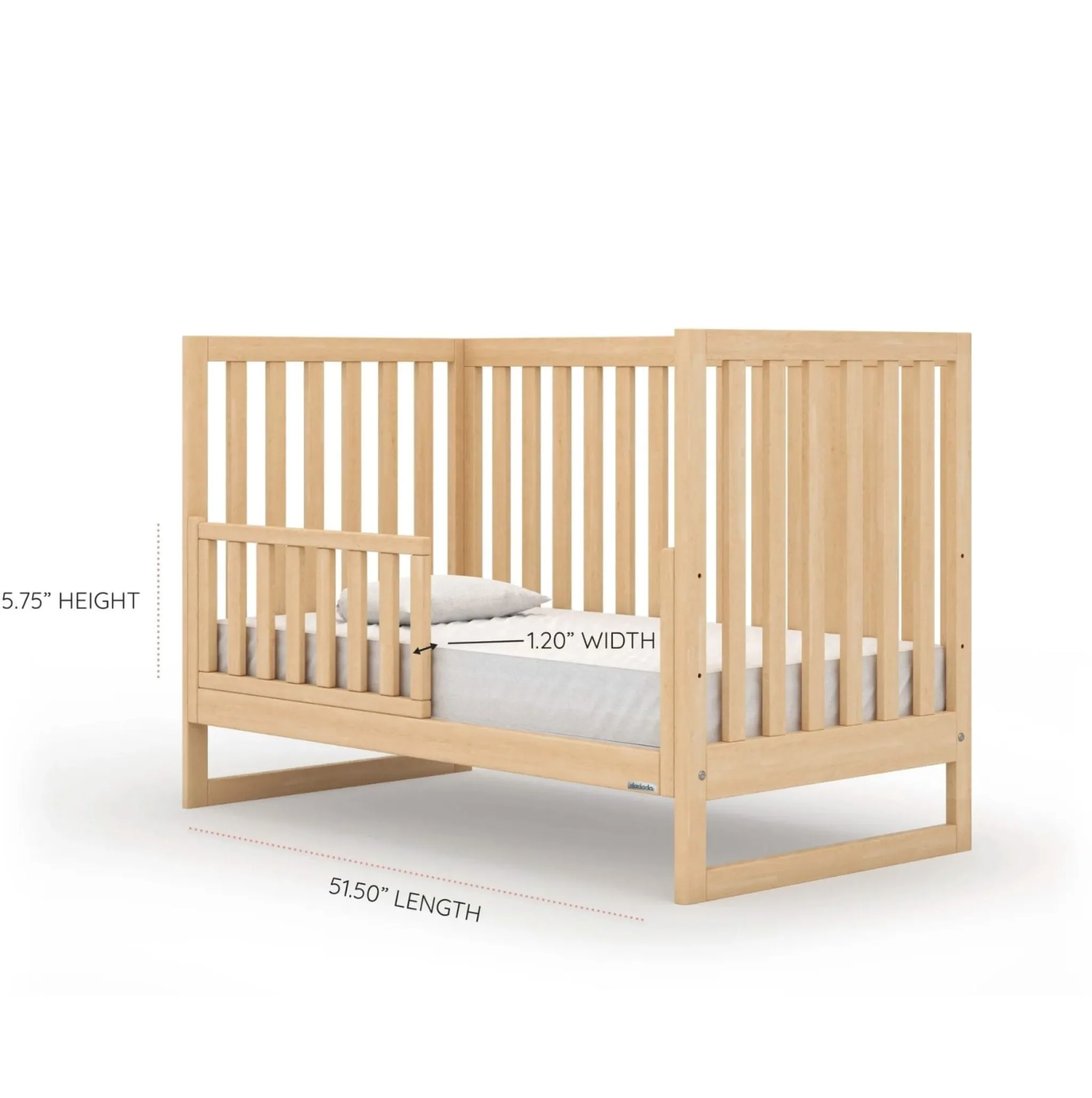 Dadada Baby Austin 3-In-1 Convertible Crib - Natural
