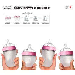 Como Tomo Baby Bottles Bundle - Pink