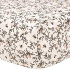 Kids Perlimpinpin Baby Crib Fitted Sheet - Bees by Solange Pilote