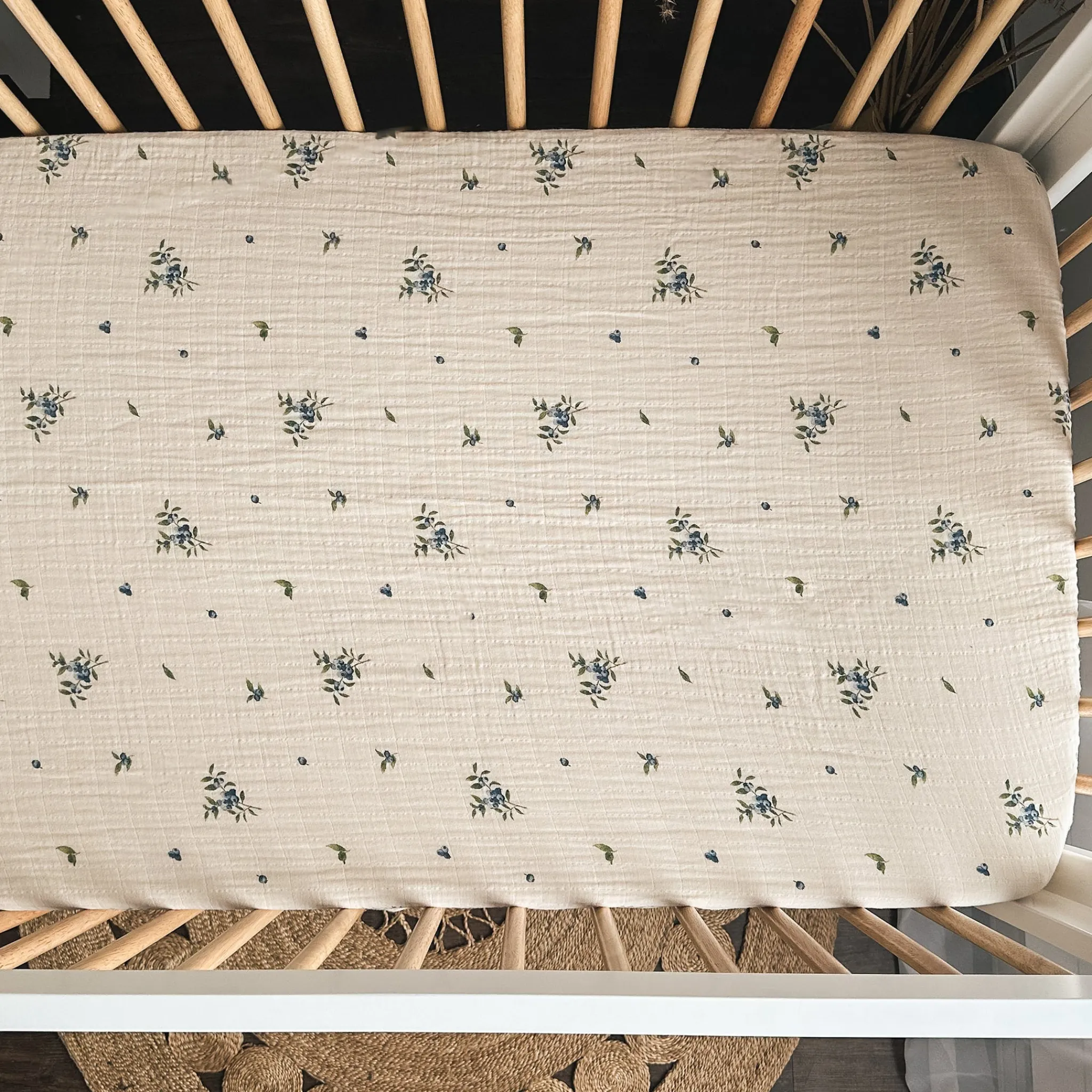 Kids House of Elia Sheets|Bedding>Baby Crib Fitted Sheet - Blueberry