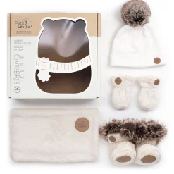 Kids/BOY Petit Coulou Snowsuits|Snowsuits>Baby Gift Box (4) 0-6m - Cream