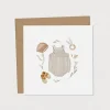 Mimosa Design Baby Greeting Card - Birth