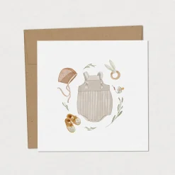 Mimosa Design Baby Greeting Card - Birth