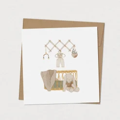 Mimosa Design Greeting Cards|Party Supplies>Baby Greeting Card - Charlie's Cradle
