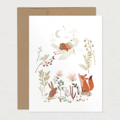 Mimosa Design Baby Greeting Card - Tenderness