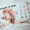 Kids Jubanou Blankets|Blankets>Baby Monthly Milestone Blanket - Bonjour La Vie!