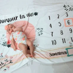 Kids Jubanou Blankets|Blankets>Baby Monthly Milestone Blanket - Bonjour La Vie!