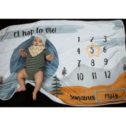 Kids Jubanou Baby Monthly Milestone Blanket - Et Hop La Vie!