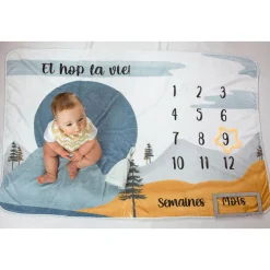 Kids Jubanou Baby Monthly Milestone Blanket - Et Hop La Vie!