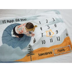 Kids Jubanou Baby Monthly Milestone Blanket - Et Hop La Vie!