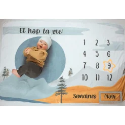 Kids Jubanou Baby Monthly Milestone Blanket - Et Hop La Vie!