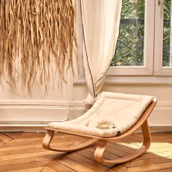 Charlie Crane Swings & Rockers>Baby Rocker LEVO - Beechwood / Organic Milk