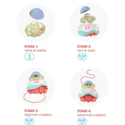 Kids Skip Hop Baby Stack & Crawl 4-in-1 Crab Baby Crawl Toy