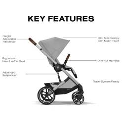 Kids Cybex Balios S Lux Stroller - Grey