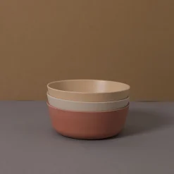 Kids Cink Bamboo Bowl (3) - Fog/Rye/Brick