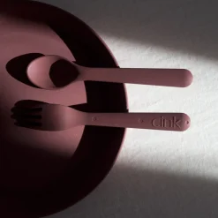 Kids Cink Tableware|Plates & Placemats>Bamboo Cutlery Set - Beet
