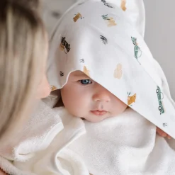Kids Perlimpinpin Bamboo Hooded Towel - Prairie
