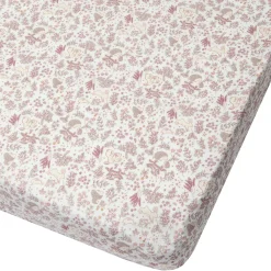 Kids Loulou Lollipop Bamboo Muslin Fitted Crib Sheet - Hedgehog Forest