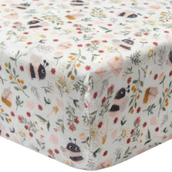 Kids Loulou Lollipop Sheets|Bedding>Bamboo Muslin Fitted Crib Sheet - Bumble Bees