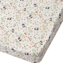 Kids Loulou Lollipop Sheets|Bedding>Bamboo Muslin Fitted Crib Sheet - Bumble Bees