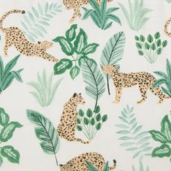 Kids Loulou Lollipop Sheets|Bedding>Bamboo Muslin Fitted Crib Sheet - Jungle