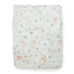 Kids Loulou Lollipop Bamboo Muslin Fitted Crib Sheet - Bunny Meadow