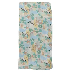 Kids Loulou Lollipop Blankets|Blankets>Bamboo Muslin Swaddle Blanket - Animal Puzzle