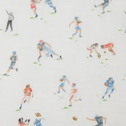 Kids Loulou Lollipop Blankets|Blankets>Bamboo Muslin Swaddle Blanket - Football