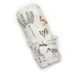 Kids Loulou Lollipop Blankets|Blankets>Bamboo Muslin Swaddle Blanket - Safari