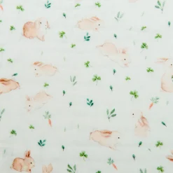 Kids Loulou Lollipop Blankets|Blankets>Bamboo Muslin Swaddle Blanket - Bunny