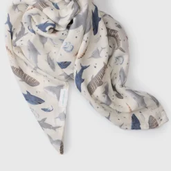 Kids Loulou Lollipop Blankets|Blankets>Bamboo Muslin Swaddle Blanket - Sharks