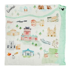 Kids Loulou Lollipop Blankets|Blankets>Bamboo Muslin Swaddle Blanket - Quebec