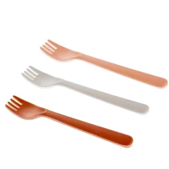 Kids Cink Tableware|Plates & Placemats>Bamboo Toddler Fork (3) - Fog/Rye/Brick