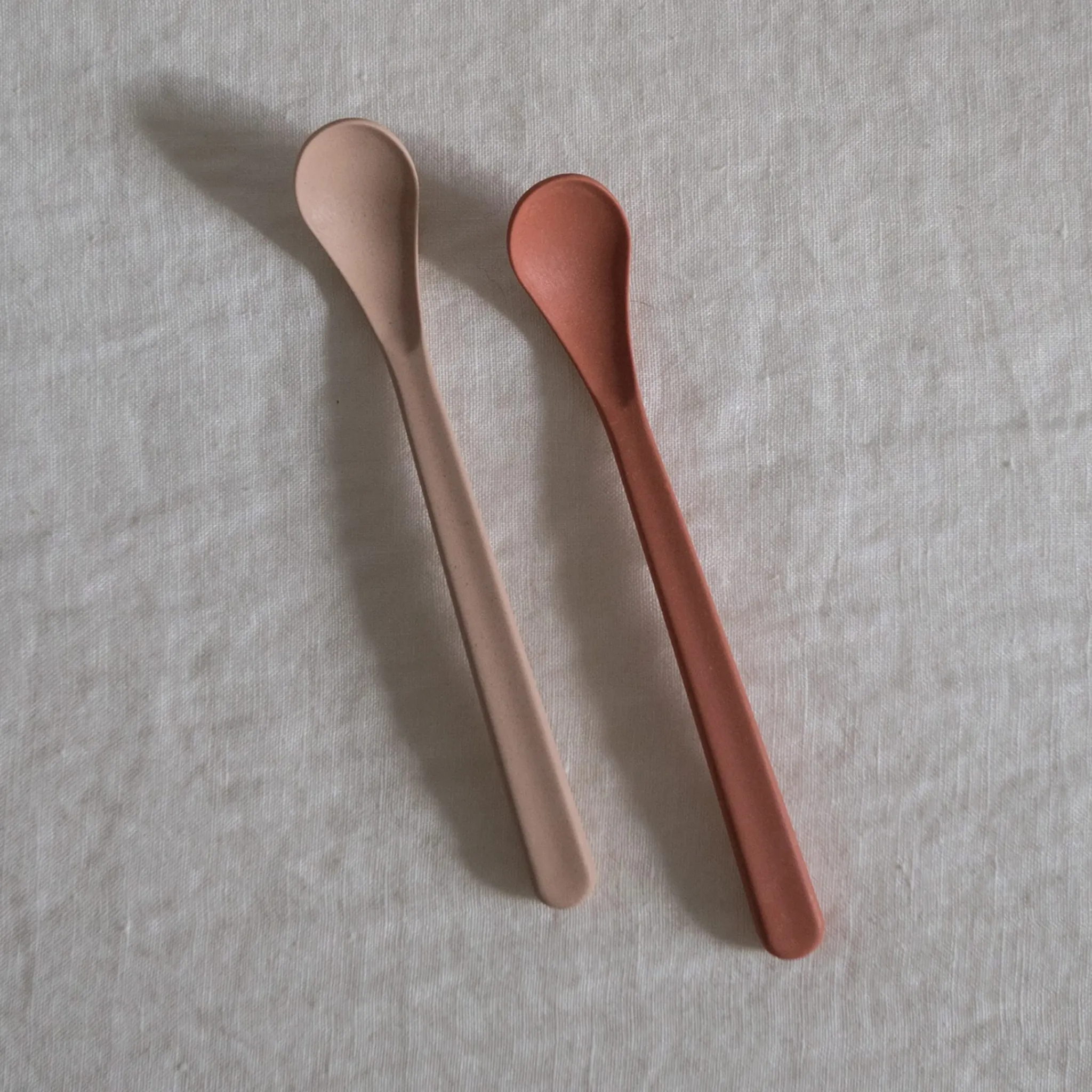 Kids Cink Bamboo Toddler Spoon (3) - Fog/Rye/Brick