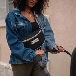 Baby on board Diaper Bags|Diaper Bags>Banana Diaper Bag With Shoulder Strap Armelle- Black