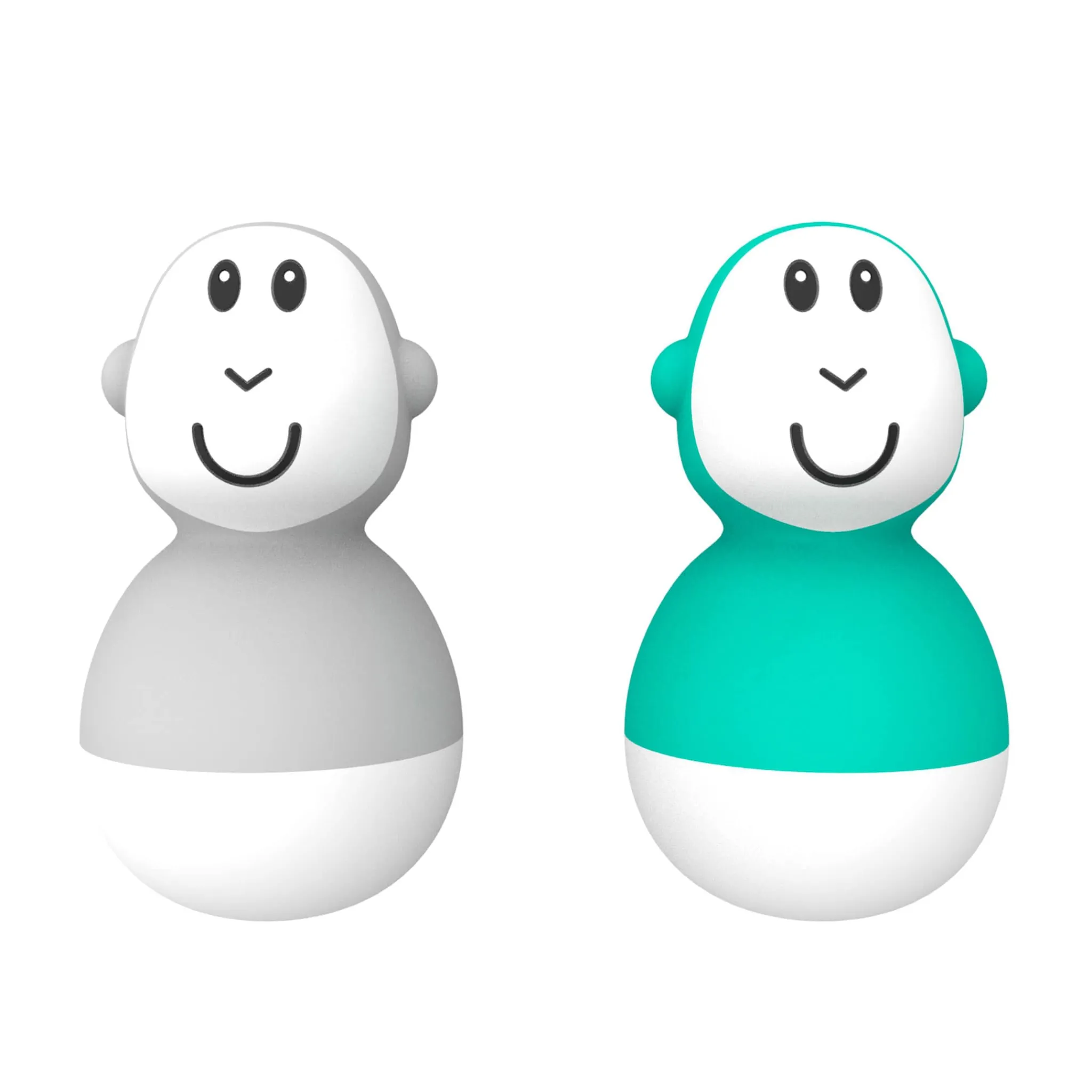 Matchstick Monkey Bathtime Wobblers - Cool Grey / Green