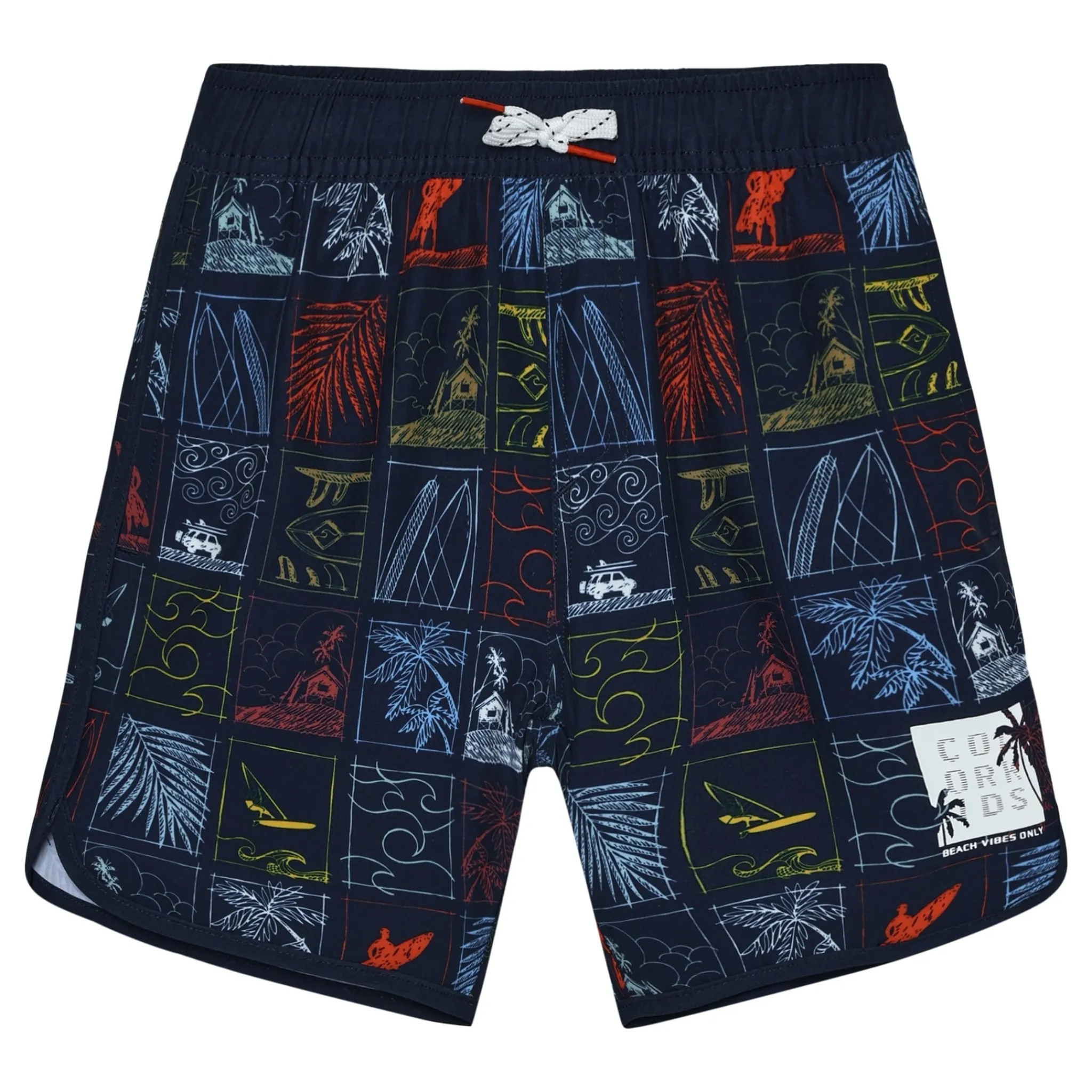 Kids/BOY Color Kids Beach Print Swim Shorts 2-12