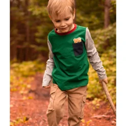 Kids/BOY Chat Botte Bear Academy LS T-Shirt 2-10