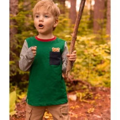 Kids/BOY Chat Botte Bear Academy LS T-Shirt 2-10