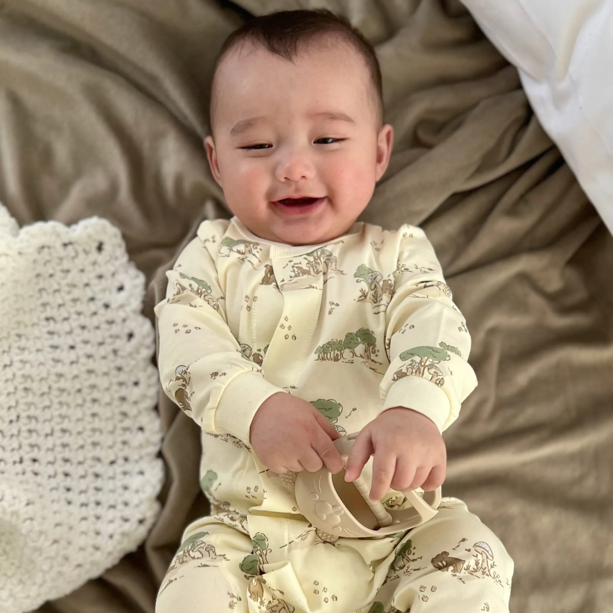 BOY Colle Colle Bear Magnetic Pajamas P-18m