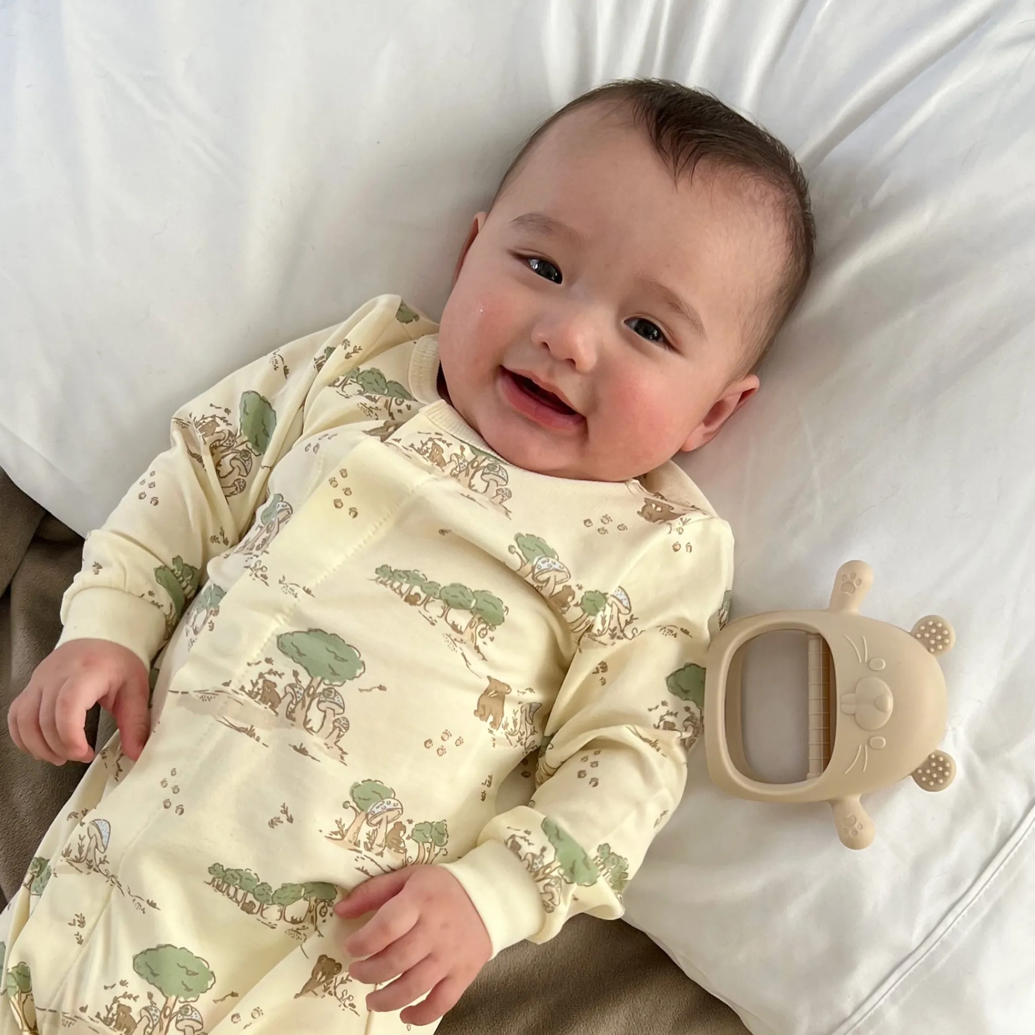 BOY Colle Colle Bear Magnetic Pajamas P-18m