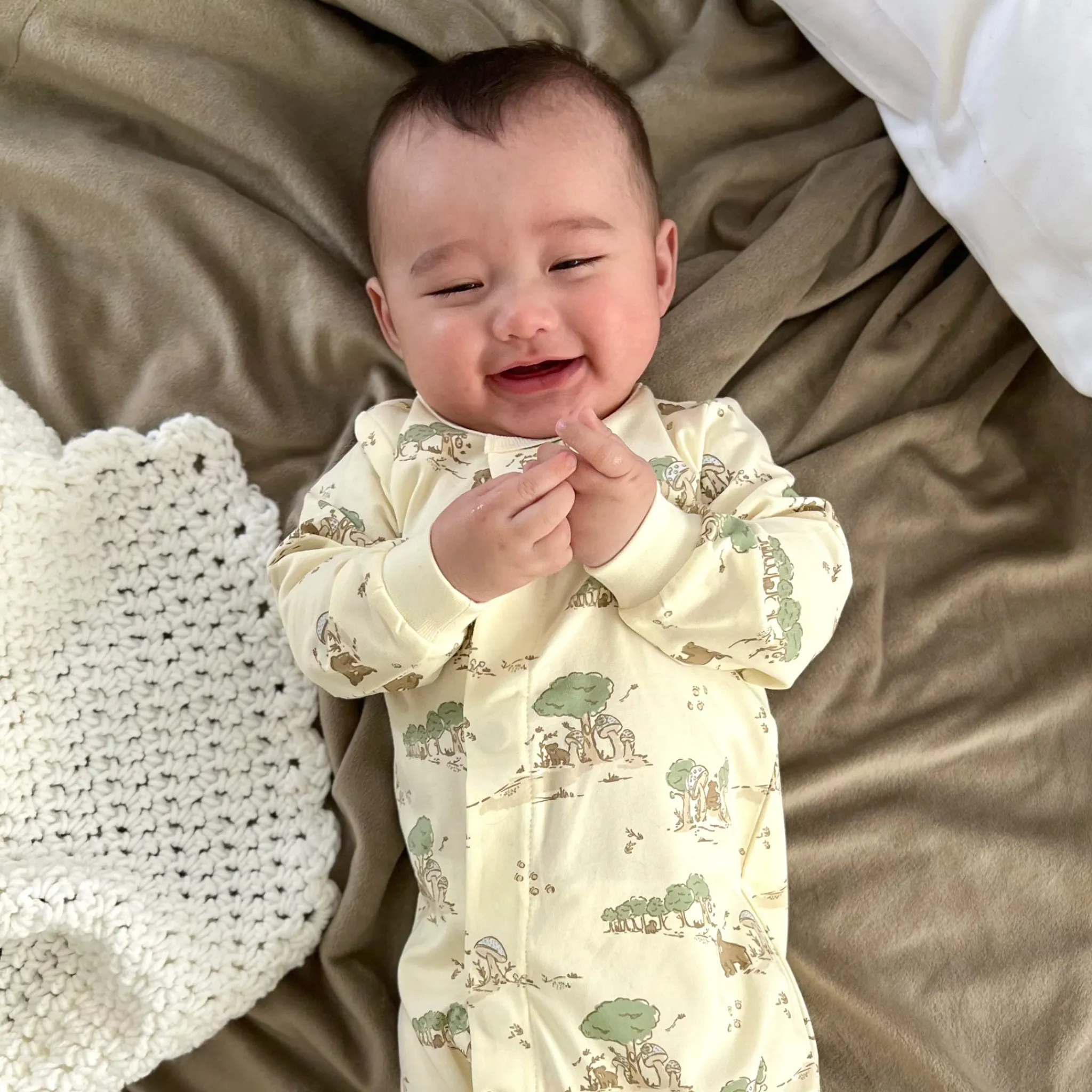 BOY Colle Colle Bear Magnetic Pajamas P-18m