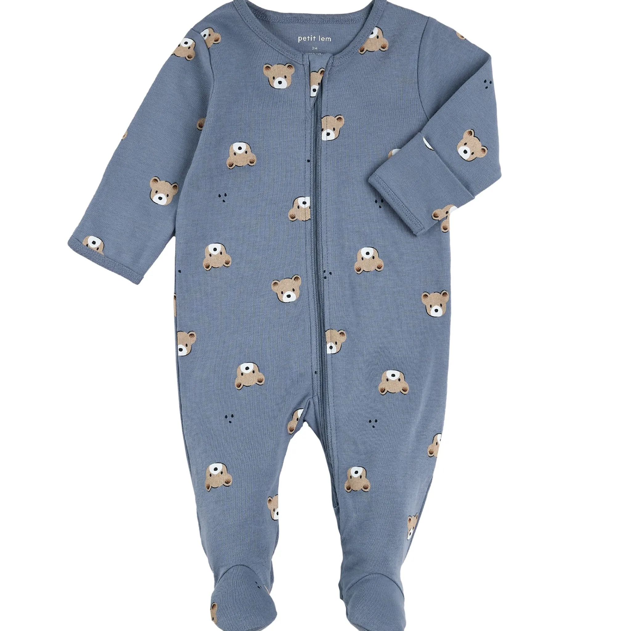 BOY Petit Lem Pajamas|Pyjamas>Bears printed Pajamas 0-12m