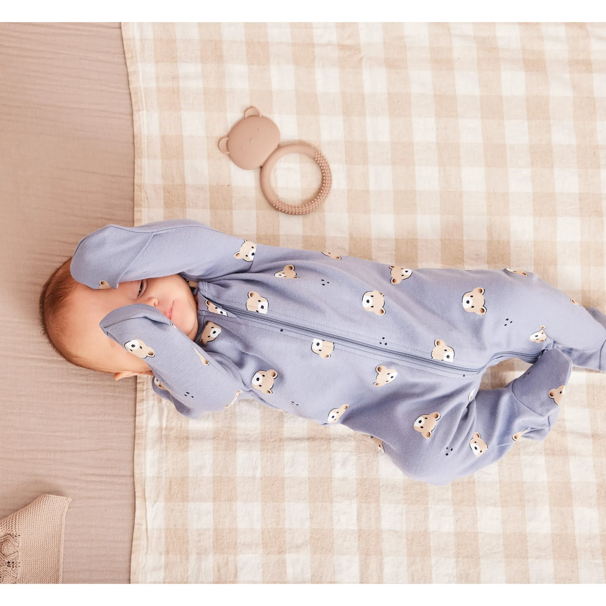 BOY Petit Lem Pajamas|Pyjamas>Bears printed Pajamas 0-12m