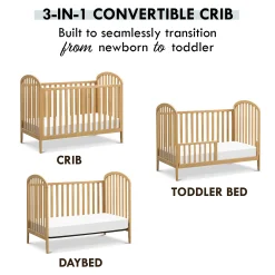 DaVinci Beau 3-in-1 Convertible Crib - Honey