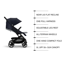 Kids Cybex Strollers|Strollers & Trailers>Beezy 2 Compact City Stroller - Magic Black