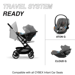 Kids Cybex Beezy 2 Compact City Stroller - Fog Grey