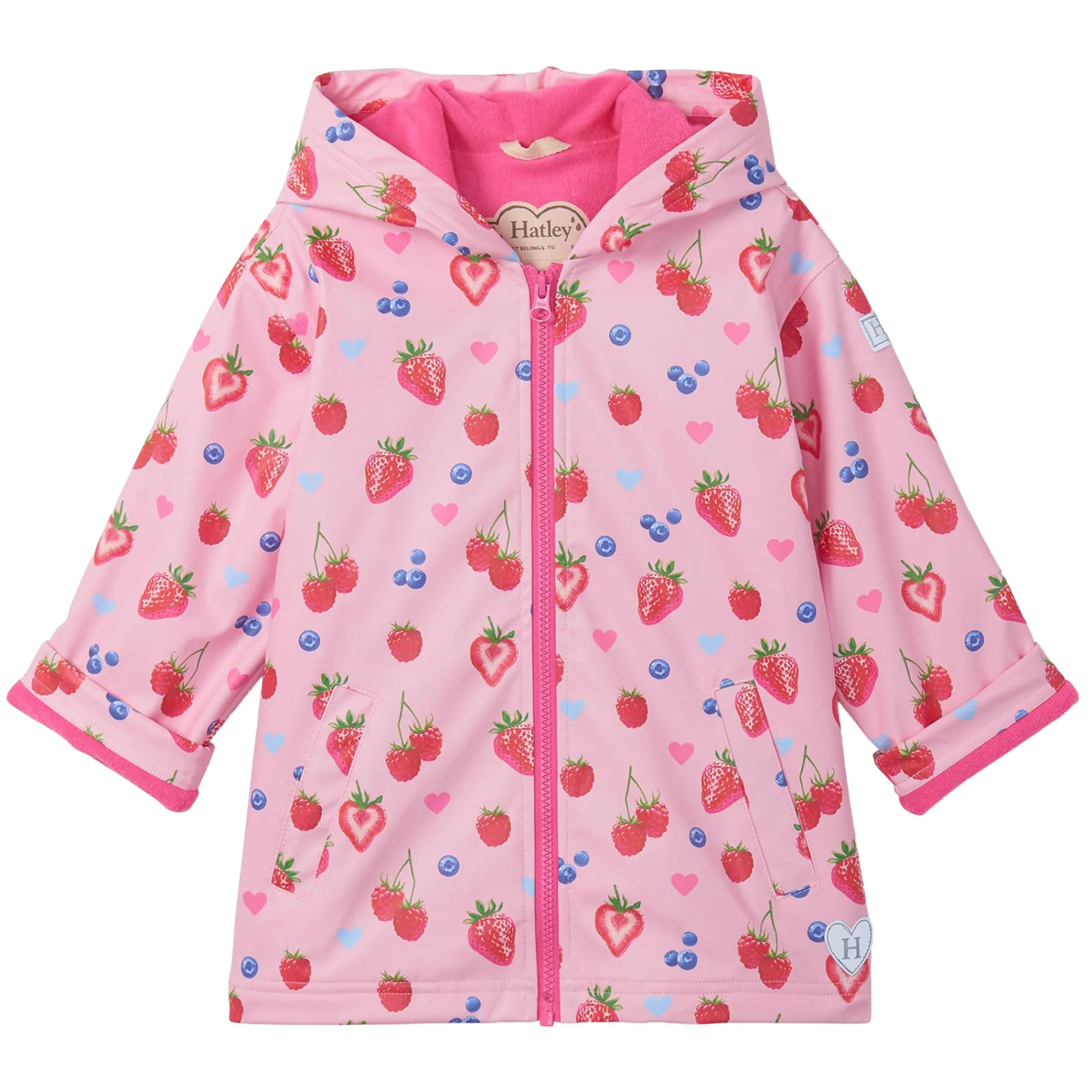 Kids Hatley Berries Rain Jacket 3-8