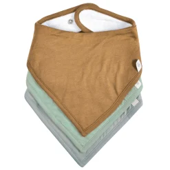 Perlimpinpin Bibs (3) Bamboo Honey / Foam / Gray