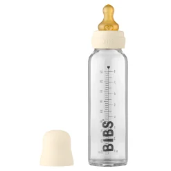 Bibs Baby Glass Bottle Complete Set Latex 225ml - Ivory